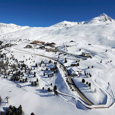 Obergurgl Luftaufnahme im Winter